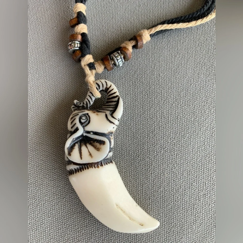 Elephant‎ Carved Pendant